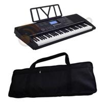 Teclado Musical 61 Teclas Sensitivas USB E MIDI Com Capa