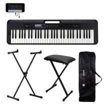 Teclado Musical CASIOTONE CT-S300 Preto APP Chordana Play + Capa + Suporte X + Banqueta X