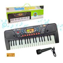 Teclado Musical Eletronico 37 Teclas Toyking Piano Infantil com Microfone