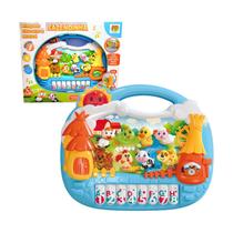 Teclado Musical Fazendinha Educativo Luzes Animais Infantil DMT6898 Teclado Musical Fazendinha Educativo Luzes Animais Infantil DMT6898