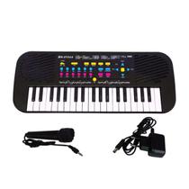 Teclado Musical Infantil 37 Teclas Com Microfone + Fonte DM TOYS