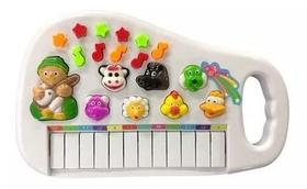 Teclado Musical Infantil Educativo Som De Animais Fazenda