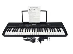 Teclado Musical Infantil Meike 54 Teclas MK-302 - Visor LED + Fonte Bivolt + Suporte Partitura