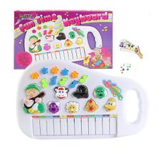 Teclado Musical Infantil Sons Fazendinha Brinquedo Diversão