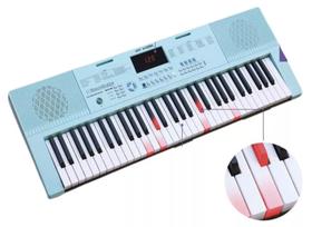 Teclado musical key light 510 timbres e 300 ritmos, azul, mod mt3260