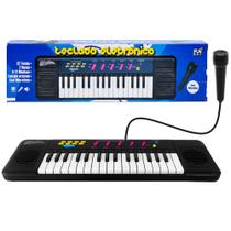 Teclado Musical para Bebês 22 Teclas com Microfone Karaokê
