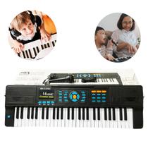 Teclado Musical Para Iniciantes 54 Teclas c/ Microfone Music Teclado Musical Para Iniciantes 54 Teclas c/ Microfone Music