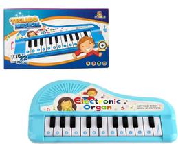 Teclado Musical Piano Infantil 22 Teclas 21 Sons - Fungame AZUL