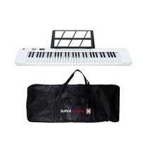 Teclado Musical Waldman ClassTone WTS-100 Branco + Capa Teclado Musical Waldman ClassTone WTS-100 Branco + Capa