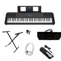 Teclado Musical Yamaha E283 Capa Pedal Suporte Fone