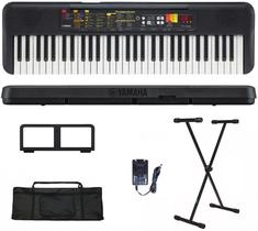Teclado Musical Yamaha PSR-F52 61 teclas + Suporte + Capa Teclado Musical Yamaha PSR-F52 61 teclas + Suporte + Capa