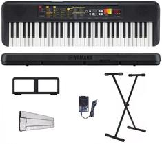 Teclado Musical Yamaha PSR-F52 teclas + Suporte + Capa Cristal
