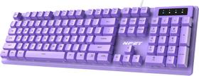 Teclado NPET K10V1 com fio de tamanho completo com 12 teclas multimídia