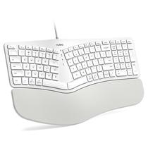 Teclado Nulea RT05C com fio ergonômico dividido com apoio de pulso