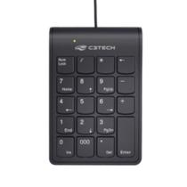 Teclado Numérico 19 Teclas Inclui 000 Led Num Lock KN-12BK C3 Tech