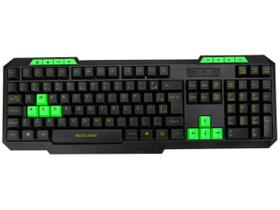 Teclado Numérico Gamer USB Multilaser Hotkeys Slim - ABNT 2 Preto e Verde TC243