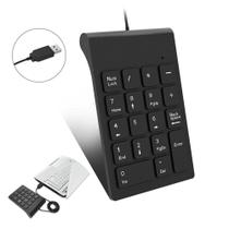 Teclado Numérico para Notebook Mini Digitador USB Português Brasil Preto - kapbom