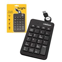 Teclado Numérico Retrátil 0134 USB Preto Bright