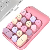 Teclado numérico sem fio MOWUX Cute Colorful Numeric Keypad rosa Teclado numérico sem fio MOWUX Cute Colorful Numeric Keypad rosa