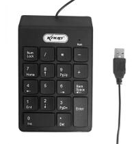 Teclado Numérico Usb Preto Plug And Play Knup Kp-2003A Teclado Numérico Usb Preto Plug And Play Knup Kp-2003A