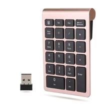 Teclado numérico Yoidesu de 22 teclas USB C para laptop em ouro rosa