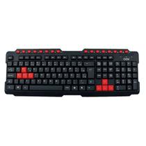 Teclado OEX Action TC200, USB, ABNT2, Preto E Vermelho Teclado OEX Action TC200, USB, ABNT2, Preto E Vermelho