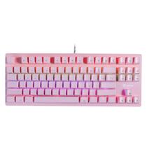 Teclado OEX TC605 Mecânico Gamer Wolf Abnt Qwerty Rosa