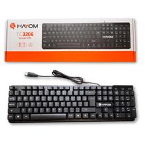 Teclado Office Hayom TC3206 USB 104 Teclas ABNT Ergonômico Silencioso Preto - TC3206 Teclado Office Hayom TC3206 USB 104 Teclas ABNT Ergonômico Silencioso Preto - TC3206