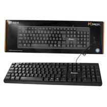 Teclado Office Ktrok C/Fio USB Preto Layout ABNT2 Português