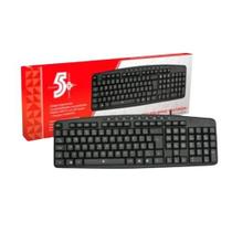 Teclado Office Multimídia USB com Fio 5+ - 015-0074