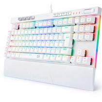 Teclado Optico Gamer Magic Wand Pro Rgb Branco Switch Red
