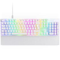 Teclado Óptico Gamer NZXT Function 2 Full Size, RBG, USB-C, Layout US, Branco - KB-001NW-US