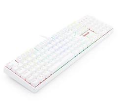 Teclado Óptico Gamer Redragon Surara Pro RGB, Switch Azul, ABNT2, Branco - REDDRAGON