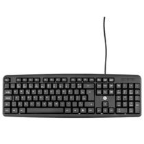 Teclado optico usb bright portugues preto basico com fio qwerty