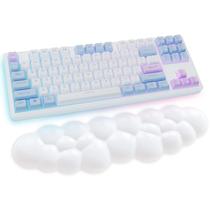 Teclado para descanso de pulso Sushret Cloud White Memory Foam Vegan Teclado para descanso de pulso Sushret Cloud White Memory Foam Vegan