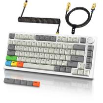 Teclado para jogos ATTACK SHARK K85 Rapid Trigger 75% com fio cinza