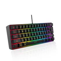 Teclado para jogos DGG K60 61 teclas RGB retroiluminado à prova d'água