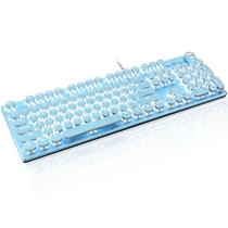 Teclado para jogos LexonElec Typewriter Style Retro Blue Switch