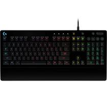Teclado para jogos Logitech G213 com fio e controles de mídia preto