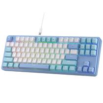 Teclado para jogos Redragon K707 80% Wired Gasket RGB, teclado mecânico TKL de 3 modos e 87 teclas com soquete Hot-Swap, teclas de cores mistas e amortecimento de ruído de 4 camadas, interruptor linear personalizado