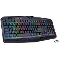 Teclado para jogos sem fio Dacoity recarregável RGB retroiluminado Teclado para jogos sem fio Dacoity recarregável RGB retroiluminado