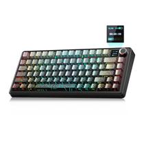 Teclado para jogos sem fio LEOBOG x Aula F75 MAX com tela inteligente