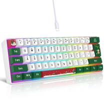 Teclado para jogos Snpurdiri 60% com fio RGB retroiluminado 61 teclas Teclado para jogos Snpurdiri 60% com fio RGB retroiluminado 61 teclas