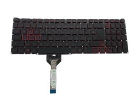 Teclado Para Notebook Acer Nitro An515-57 Flat Fino Led Red
