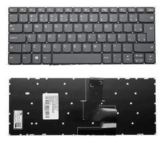 Teclado Para Notebook Lenovo Ideapad 330-14IKB Idea Pad 330S-14IKB 330-14AST 330E-14AST, Cor Cinza, Abnt2 BR