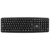 Teclado para PC Simples Confortável USB ABNT2 Preto