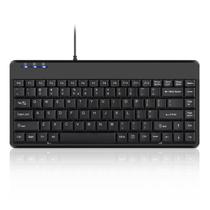 Teclado Perixx PERIBOARD-409U USB com fio Mini preto Teclado Perixx PERIBOARD-409U USB com fio Mini preto