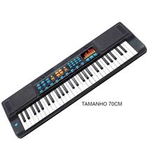 Teclado Piano Infantil Com Microfone Bivolt 110/220V 54 Teclas 70Cm Toca MP3