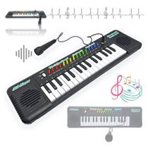 Teclado piano infantil eletronico com microfone karaoke dia das crianças - Keyboard