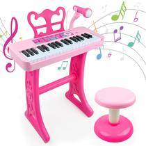 Teclado Piano Love&Mini 37 Teclas com Banco, Microfone e Alto-Falante